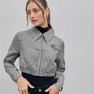 Cider Check Zipper Bomber Jacket